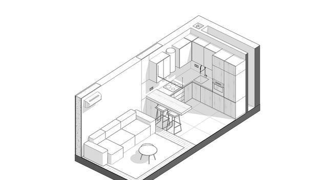 餐厨|现代两居,仅以黑灰两色,就打造出十足的高级感!