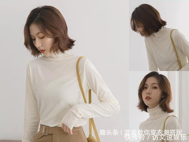 烫发|今年流行的“齐下巴烫”发型,剪了这4款之后,又美又显脸小!