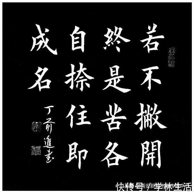 国学经典|书法定制,楷书国学经典——若不撇开终是苦,各自捺住即成名