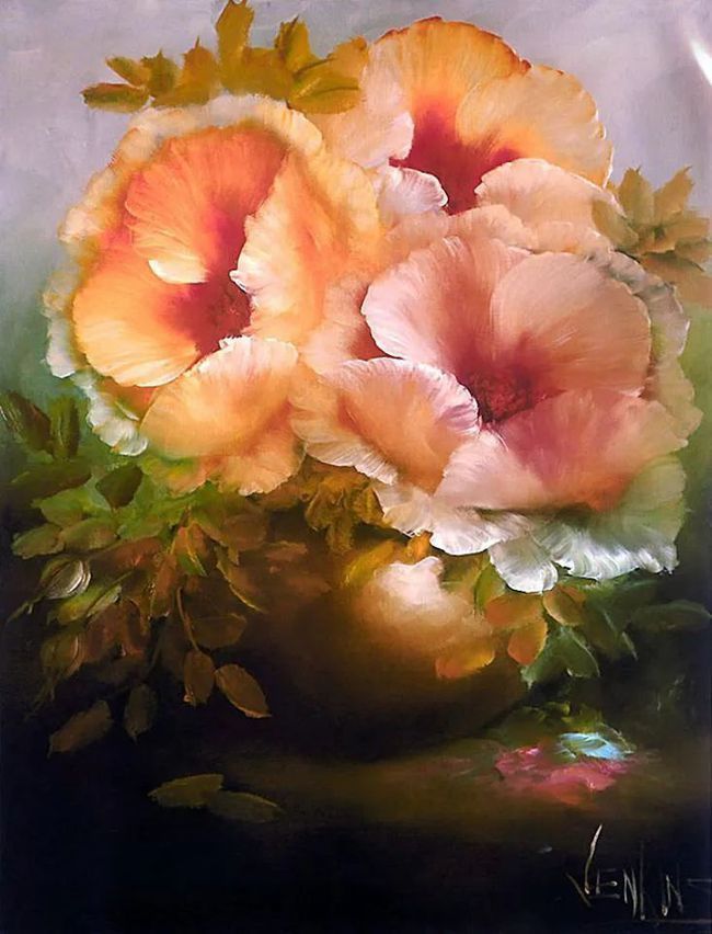 加里$这对老夫妇教授绘画40多年,画的花也太漂亮了!