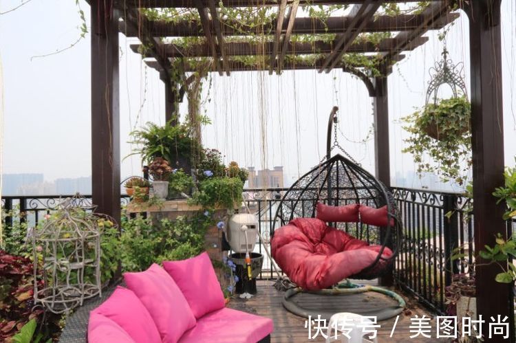 花草|历时一年,在31楼打造300㎡“屋顶花园”,如今美成了仙境