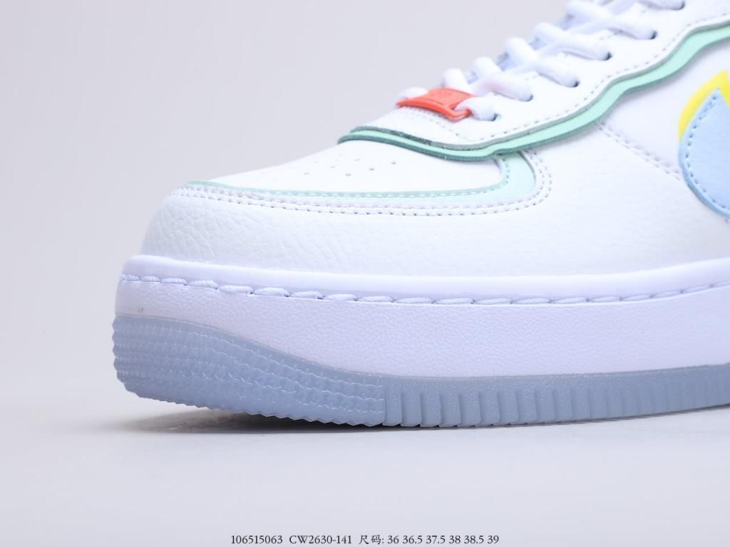 af1 适合女孩子的空军，AF1马卡龙“拼接糖果白蓝粉紫水晶底”