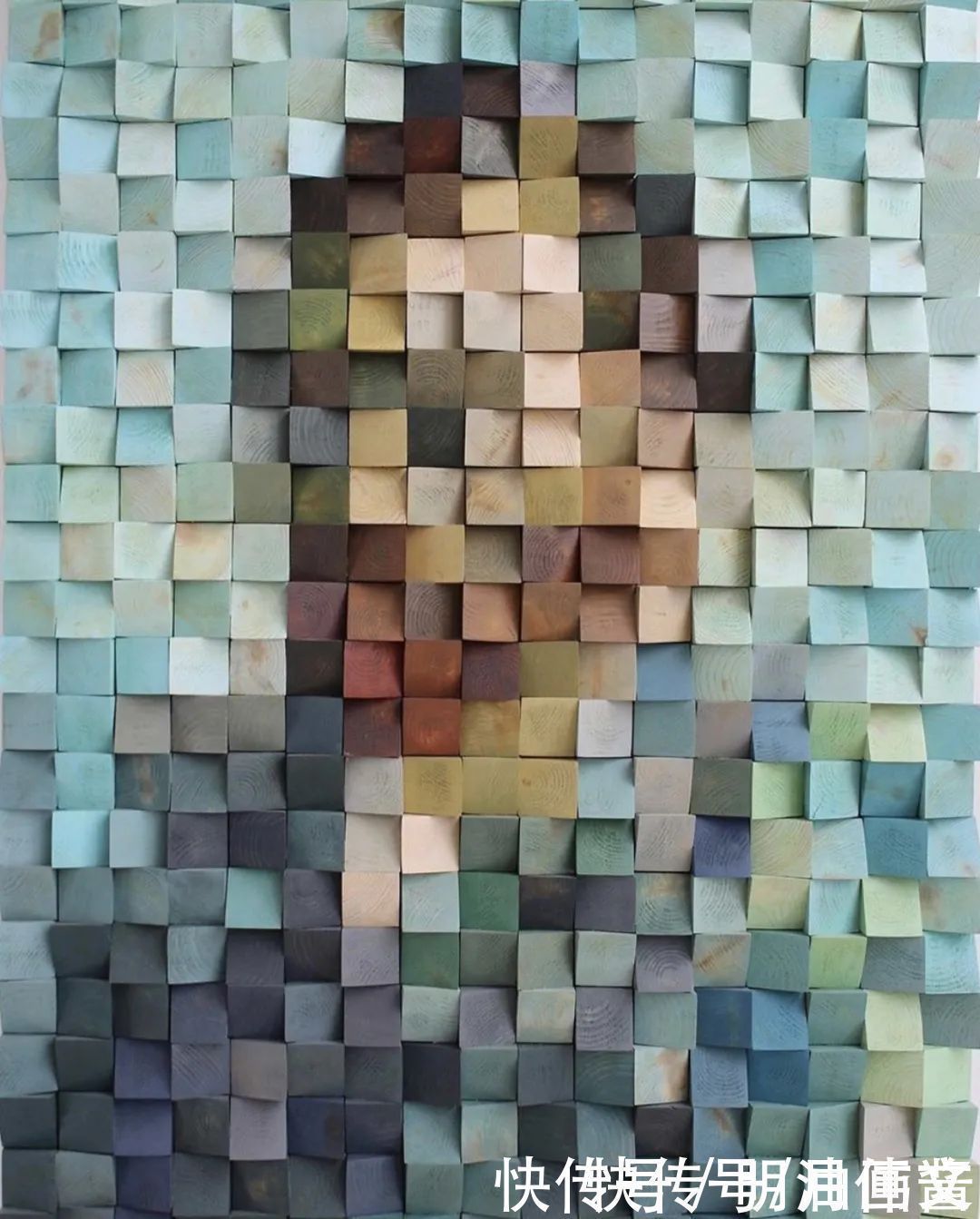 艺术品|用425个木块，组成让人看不懂的作品，艺术家：你离远点看