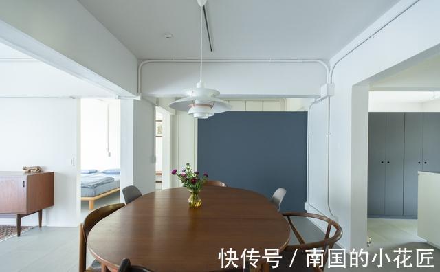 白墙|中古家具的绝佳背景,是全屋大白墙
