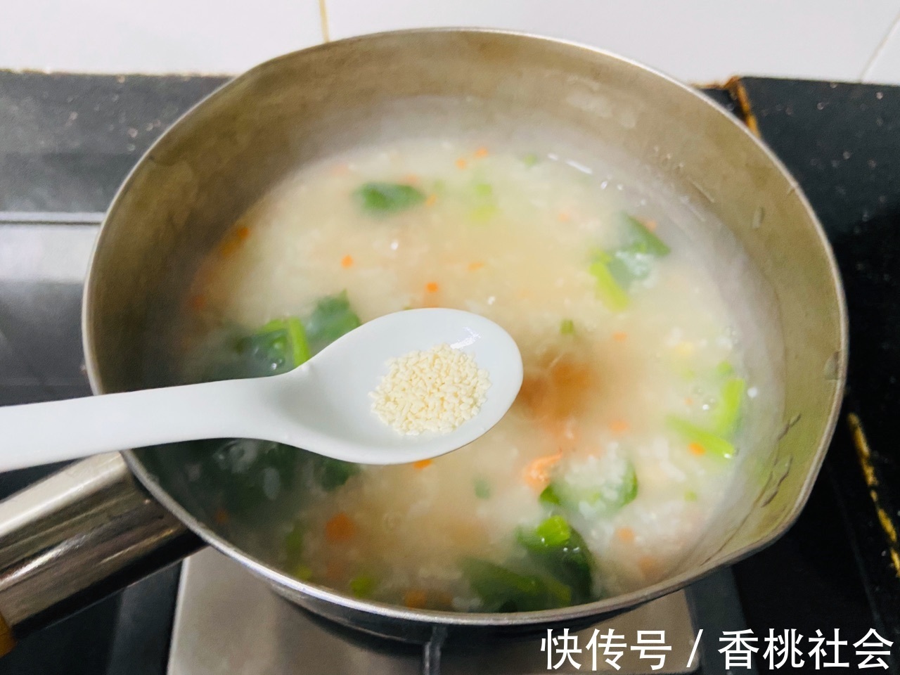 大虾|蔬菜虾仁粥,美味健康,简单好做
