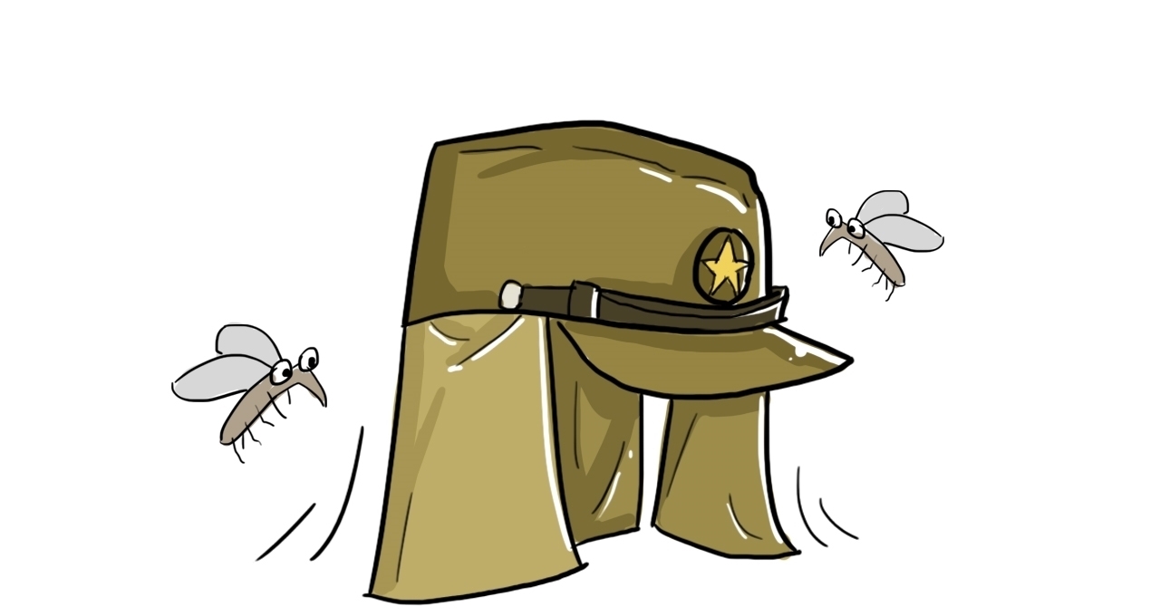 蚊虫|二战期间,日军为何要在帽子上加两块布?此举让他们少死十万人