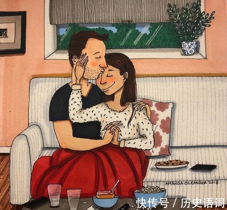 两个人！女插画师创作的20张展现了真实恋爱关系的插画