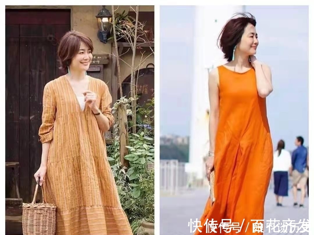 裙装|女人过50岁想要俏,出游穿搭别只选一套,瞧日本博主,美丽有气质