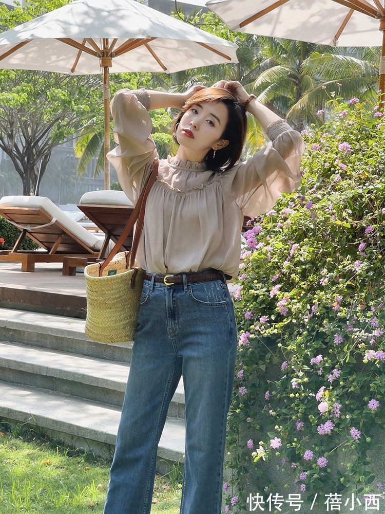 小个子|收起半身裙!今秋有品位的女人都在穿“衬衫+裤子”,洋气又高级