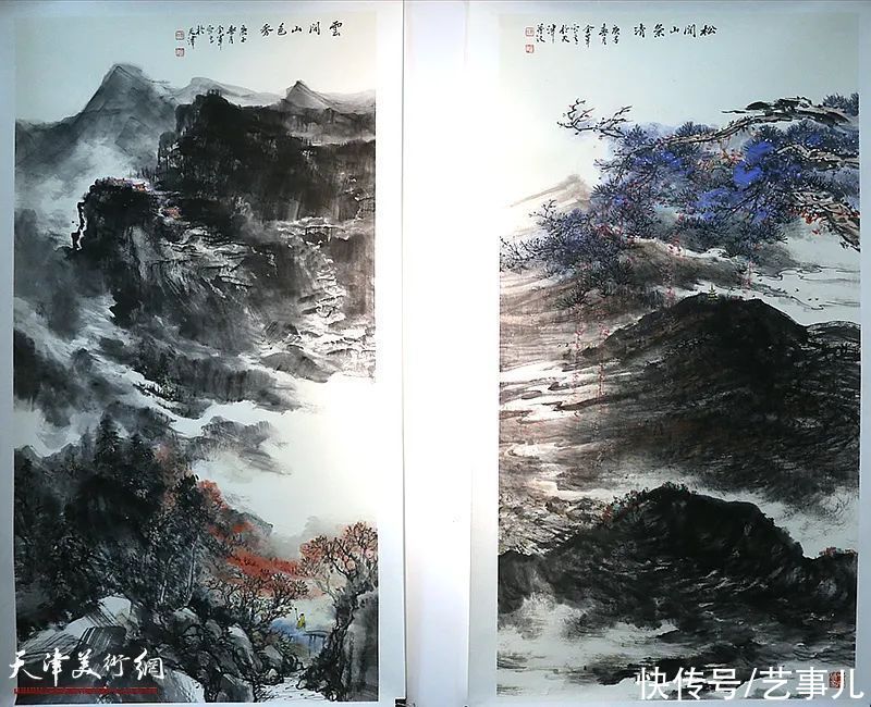 建党|“庆祝建党百年——两岸三地情山水画展”在天津鼓楼紫玉山房开展