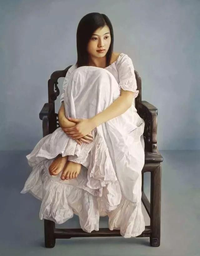  写实油画|一幅油画448万，这画中的少女到底有多美！
