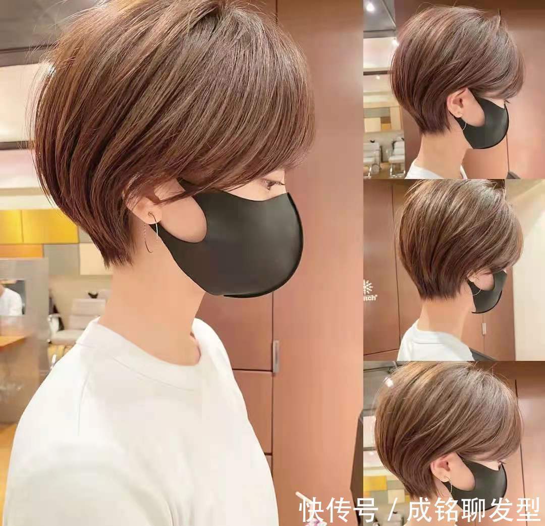 短发|2021年流行发型来了,准备做发型了解一下,直发卷发时髦色都有