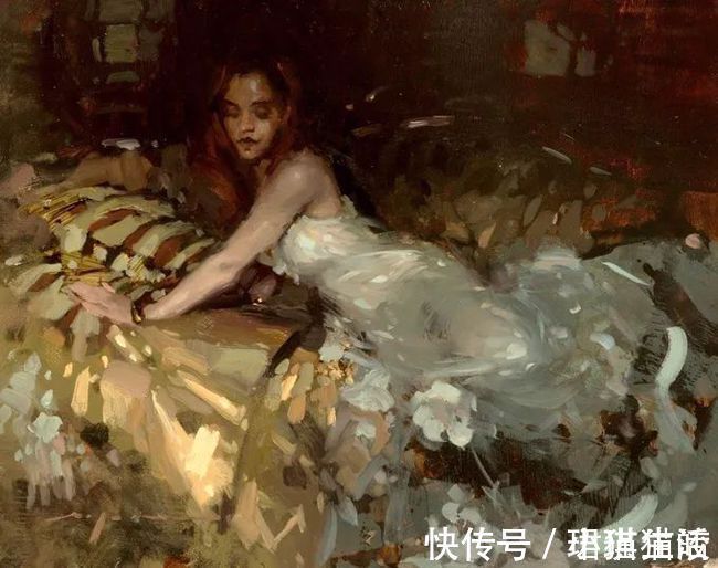 油画#艺术家杰里米·曼恩的油画,颜色既生动又大气!