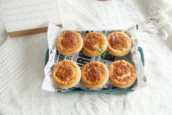 酥脆|#安佳马苏里拉芝士挑战赛# 好吃不腻的咸味蛋挞