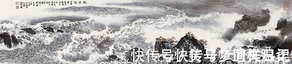 作品&他的国画作品,画面之中气势犹如千军万马,挥笔泼墨酣畅淋漓