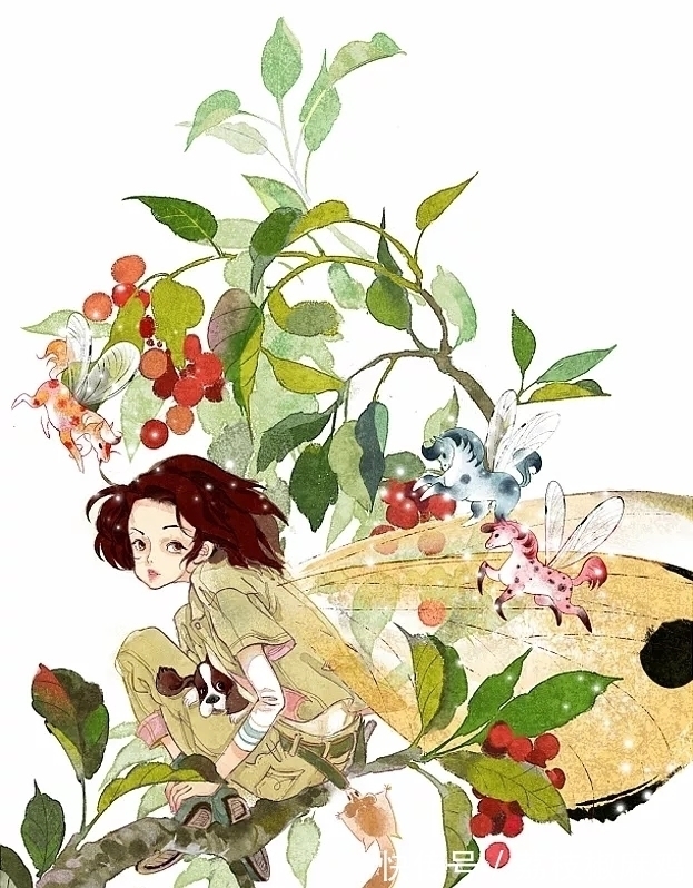 绘画#清华大学才女尧立,她笔下的插画,美到让人窒息