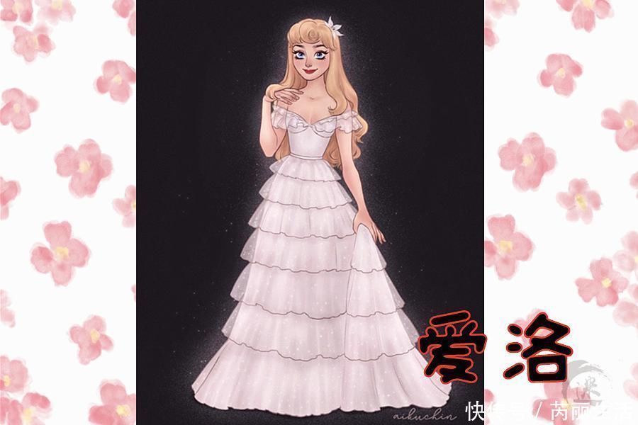 梦幻婚纱|迪士尼公主的“梦幻婚纱”,贝儿像孕妇,全场最美竟不是艾莎