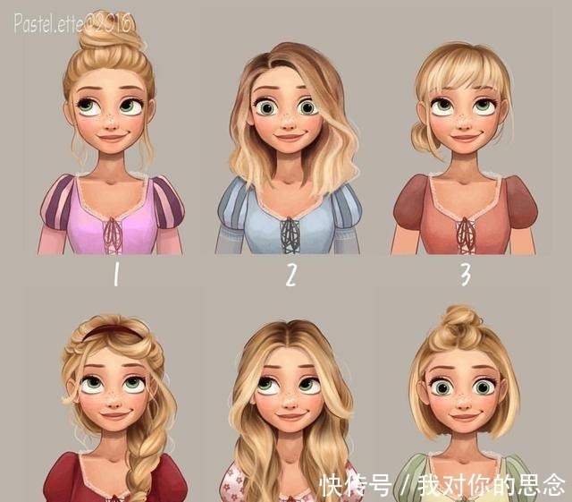 迪士尼公主|迪士尼公主的“不同发型”,双马尾艾莎年轻十岁,长发公主变辣妹