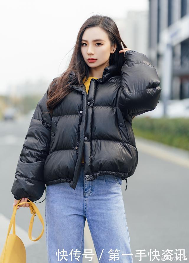 棉服 + 直筒裤,上班上学照着穿!