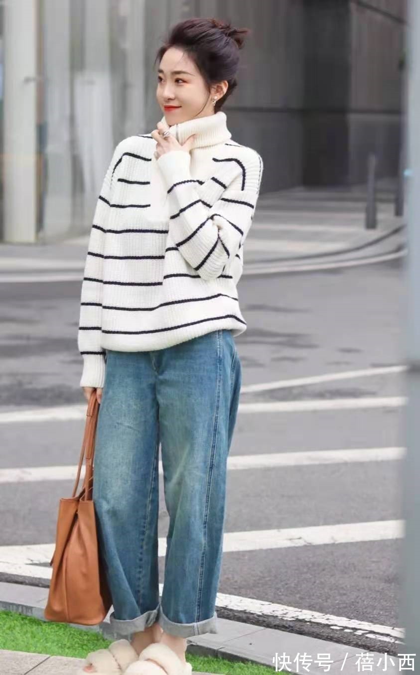 毛衣|“高领毛衣”怎么穿才洋气?建议搭配这4件下装,照穿就很显气质