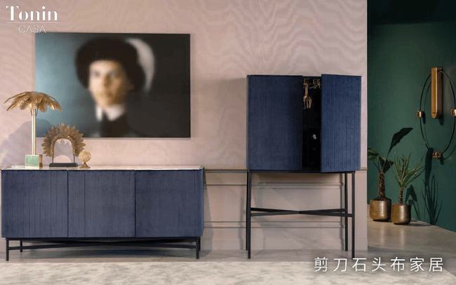 意大利家具|意大利家具TONIN CASA:灵动的客厅边柜,满满的艺术感