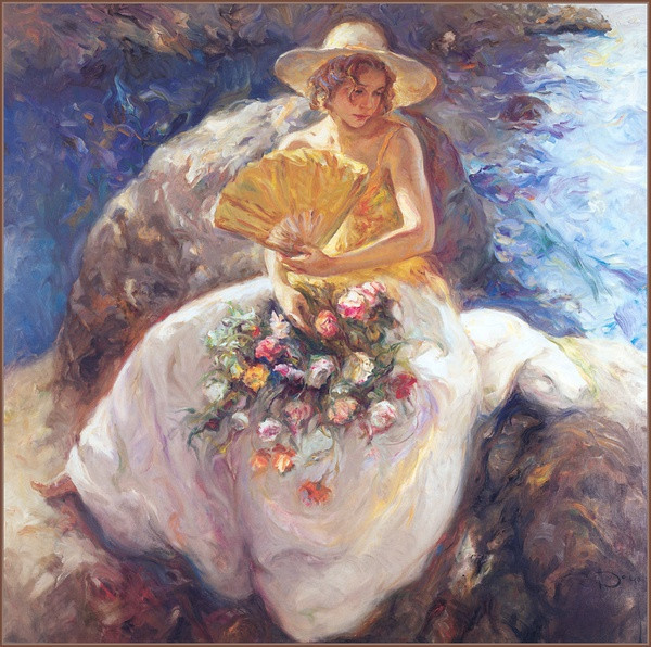 西班牙!千人一面的现代型美女;西班牙画家Jose Royo写实人物油画