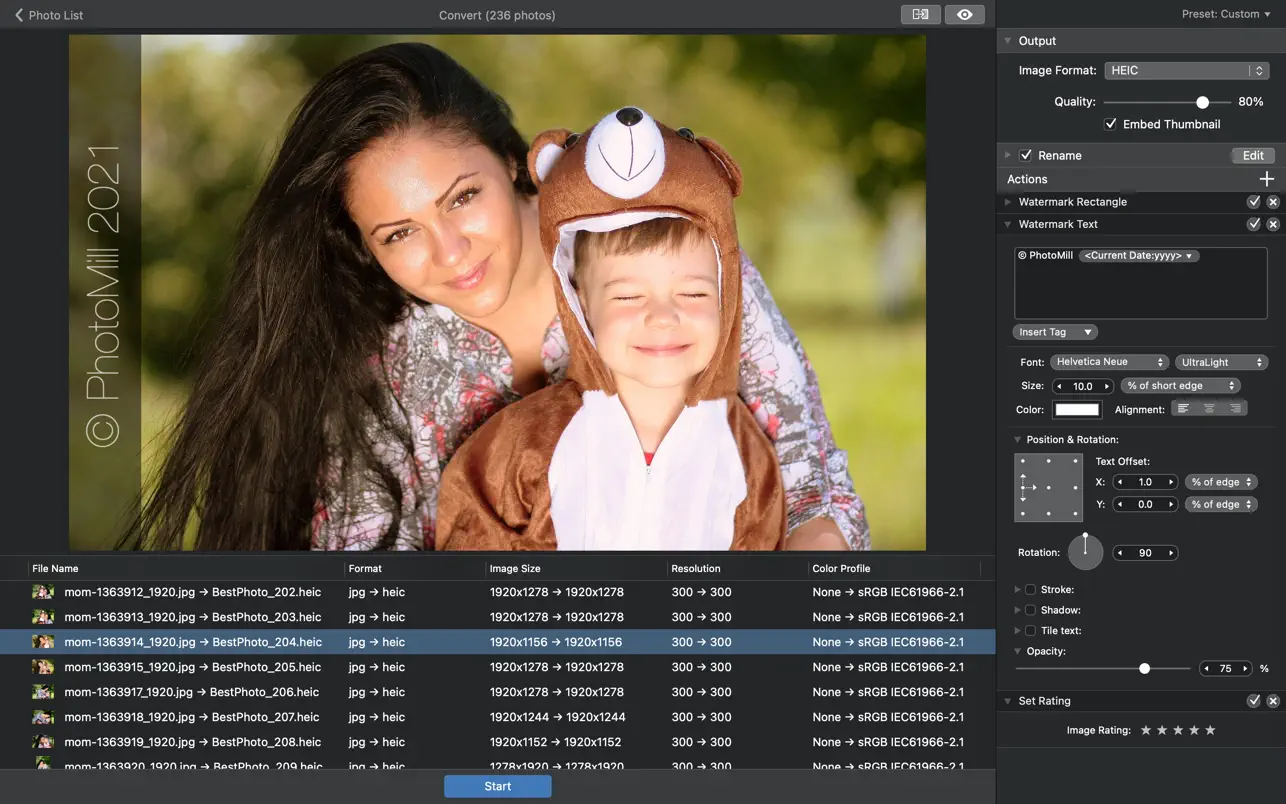 PhotoMill X For Mac v2.5.0图片格式转换修改工具
