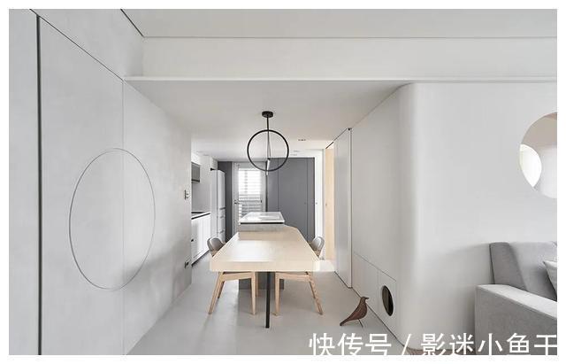 玄关|56㎡小宅，两房变三房，半平米不浪费，一家四口人住太舒服了！