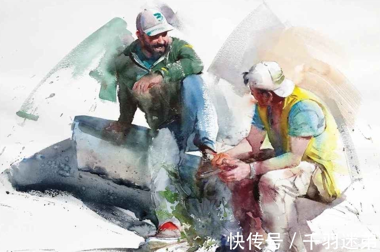 人物画！震撼，让人由衷赞叹的水彩技艺——尤德斯五彩斑斓的光色世界