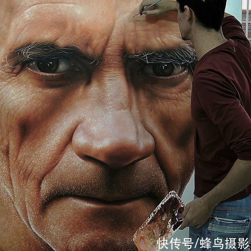 模特@艺术家向模特脸上泼蜂蜜？20张超逼真的作品，照片不过如此