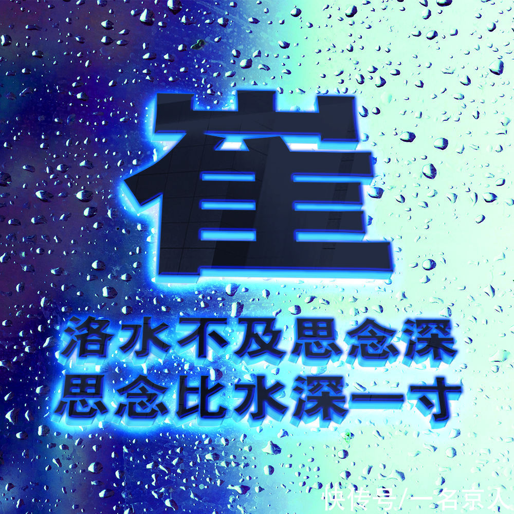 白萍|爆款蓝色质感雨滴头像，梦幻百家姓创意壁纸，21张为你而来