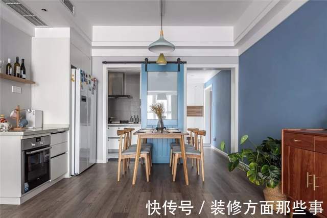 文化砖|112平现代三居室,整墙文化砖加上原木风的电视柜,文艺而又清新