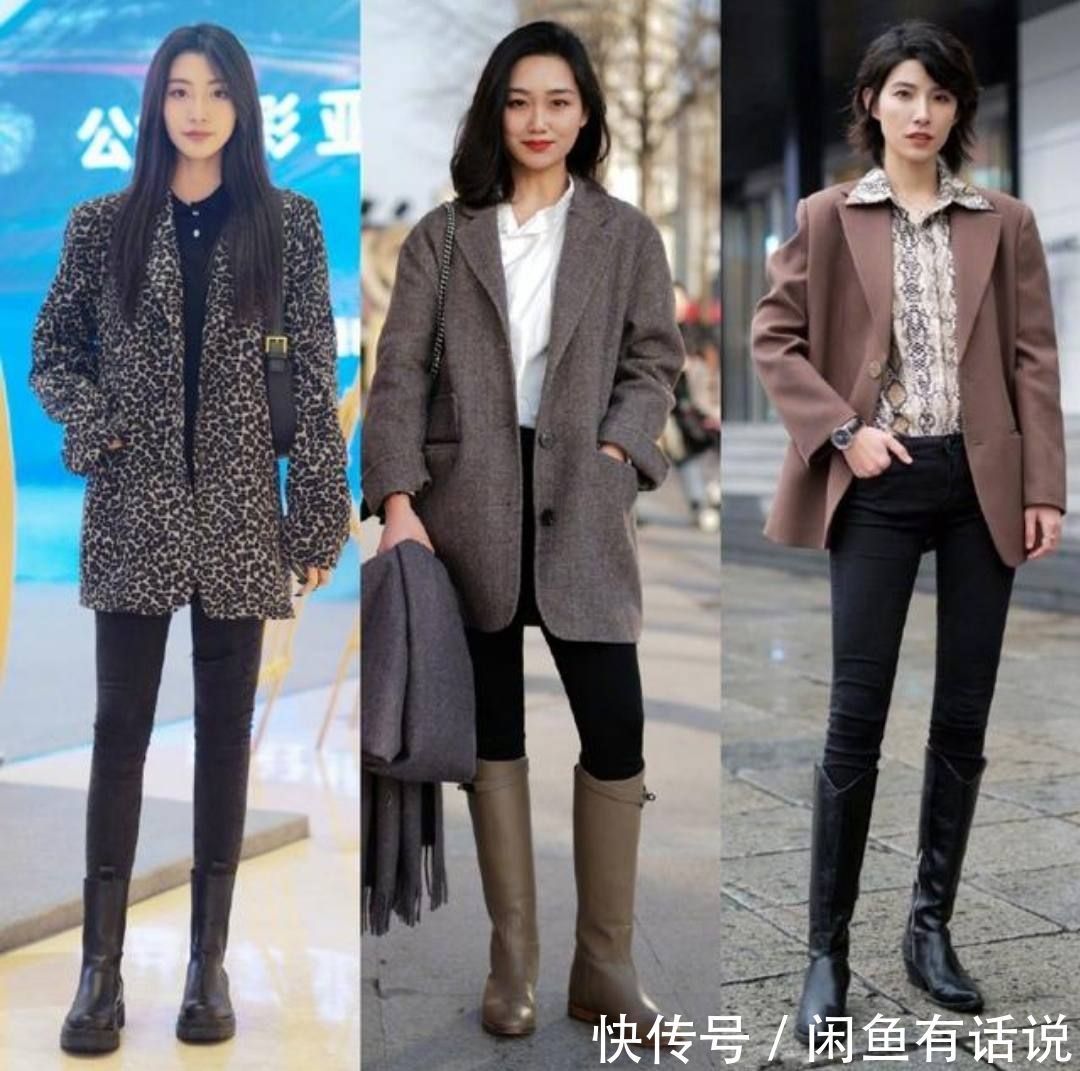 高筒靴|冬天还是“打底裤”的主场,记住这3个搭配细节,没人敢说你土气