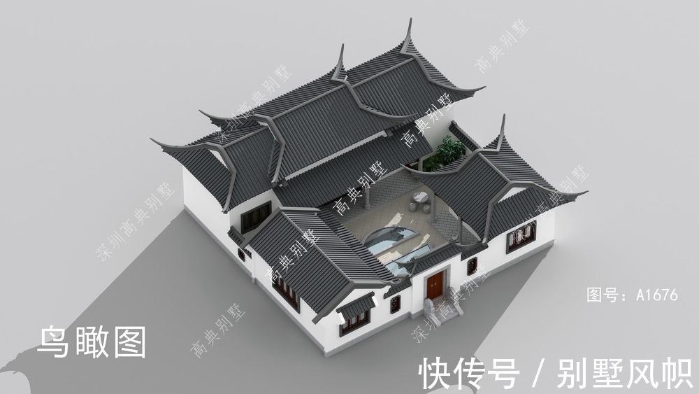 庭院|高级灰白色组合,中式庭院别墅,同时也体现了传统的中式住宅文化