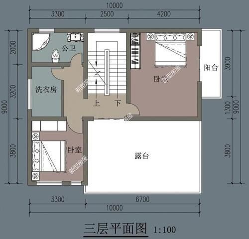 健身房|宽9米深10米怎么盖房？一楼2房一厅一卫怎么设计？