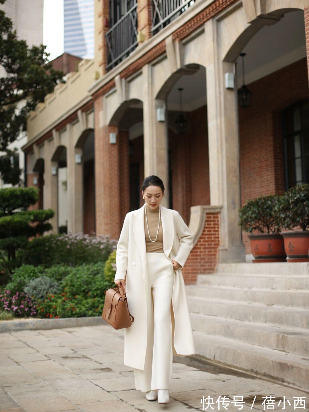 牛角扣 会穿“大衣”的女人更优雅,搭配半身裙真高级、搭配阔腿裤显气质