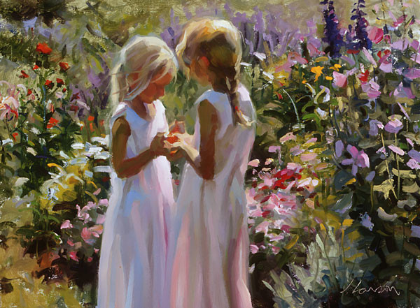 美国@美国画家Jeffrey T. Larson:田园诗般的生活人物油画