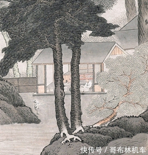 山居图&隐士想什么,答案在画中,张崟绘《山居图》