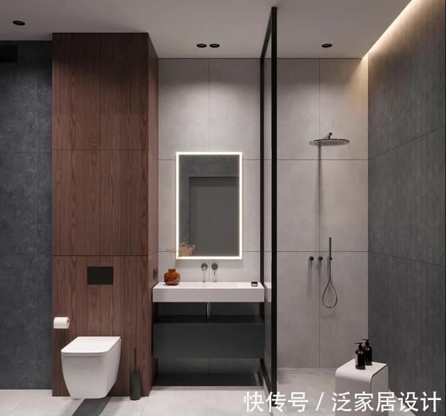 客厅|65㎡精致一居室公寓,灰色调高级到爆炸