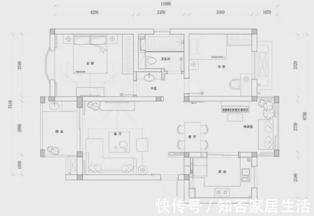 二居室|108平的现代简约风二居室,花25万来装点这个婚房