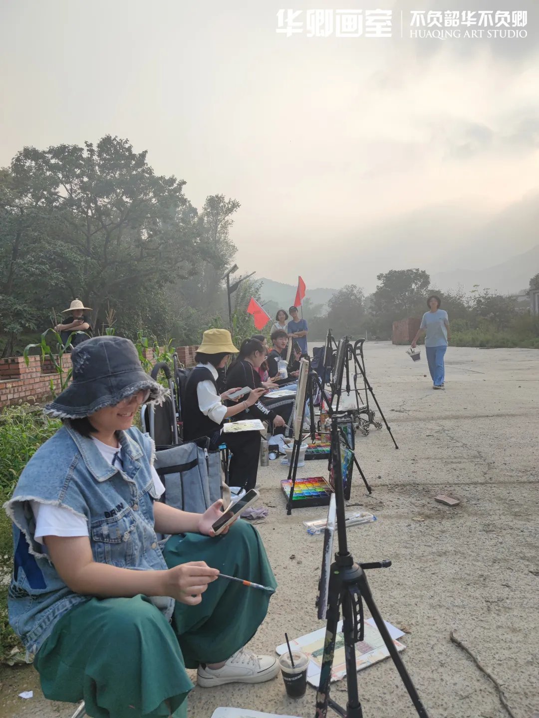 作品展#一眼沦陷这样绝美的秋色看完不得不爱!华卿国画定向班写生作品展