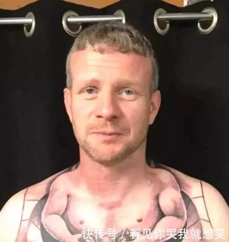 奇葩纹身,老虎我忍了,这个像开车的是什么情况?