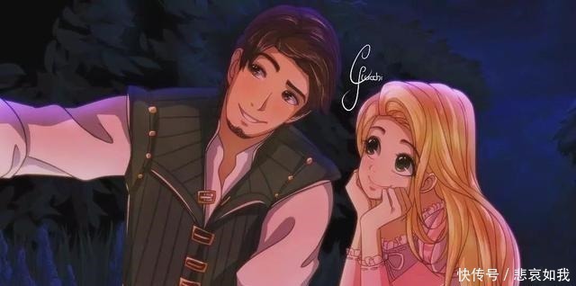 遇上日漫风|迪士尼公主遇上日漫风,花木兰变成了仙女,乐佩的头发成为了亮点