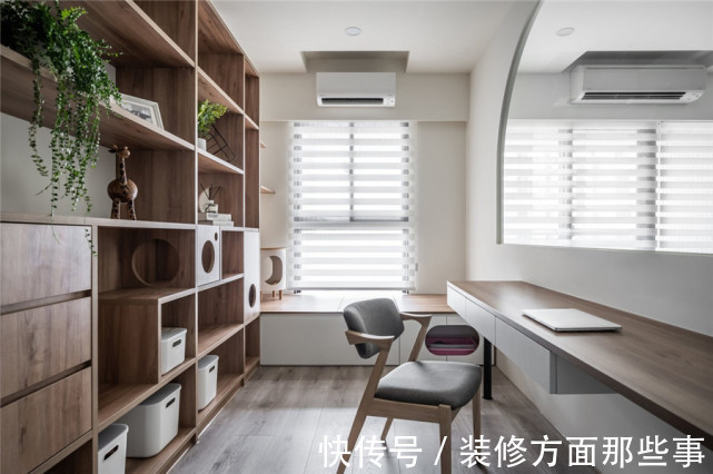 书房|103平现代风三居室,就这样你还嫌小真是不知足