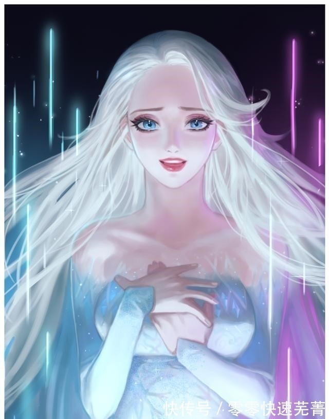 迪士尼公主|迪士尼公主网上各种画风的艾莎,2D画风比原版更美!