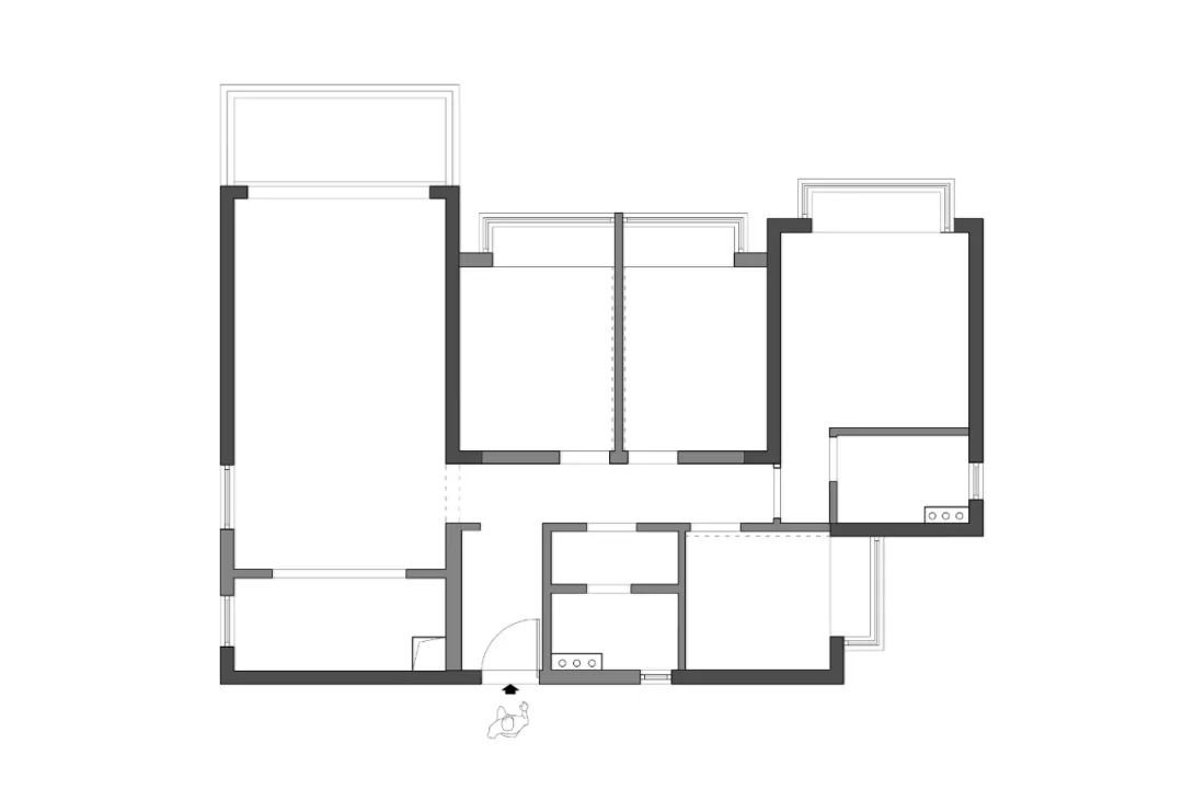 干湿分区|118㎡现代简约风三居，月球元素的运用、太空舱书房的设计，有趣