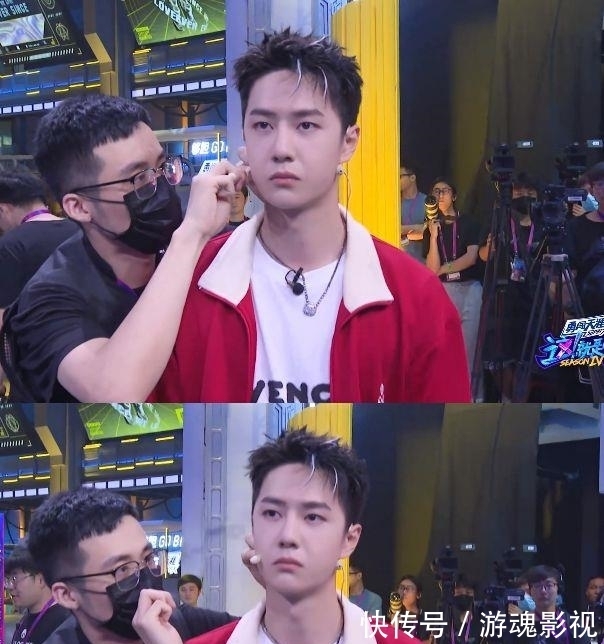 膘飞|王一博跟布布比心打招呼,被选手夸好看,笑得小奶膘飞起