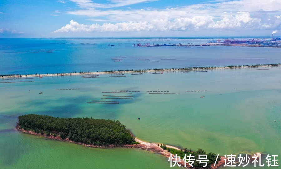 公路|航拍：广西最美海上公路 如巨龙盘亘海平面