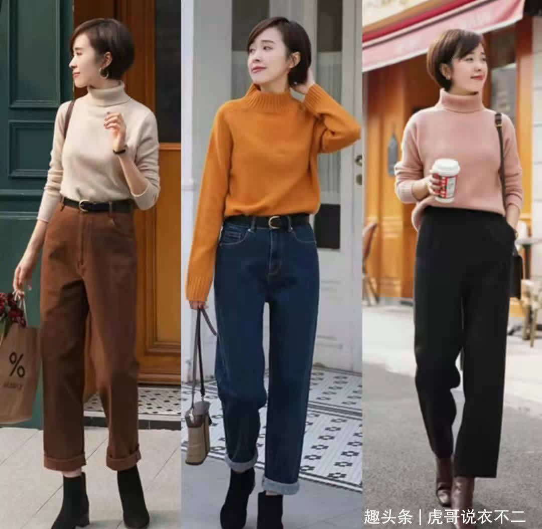 百褶裙 小白鞋过时了,今年秋季流行“小短靴”,40岁后穿保暖舒适又优雅