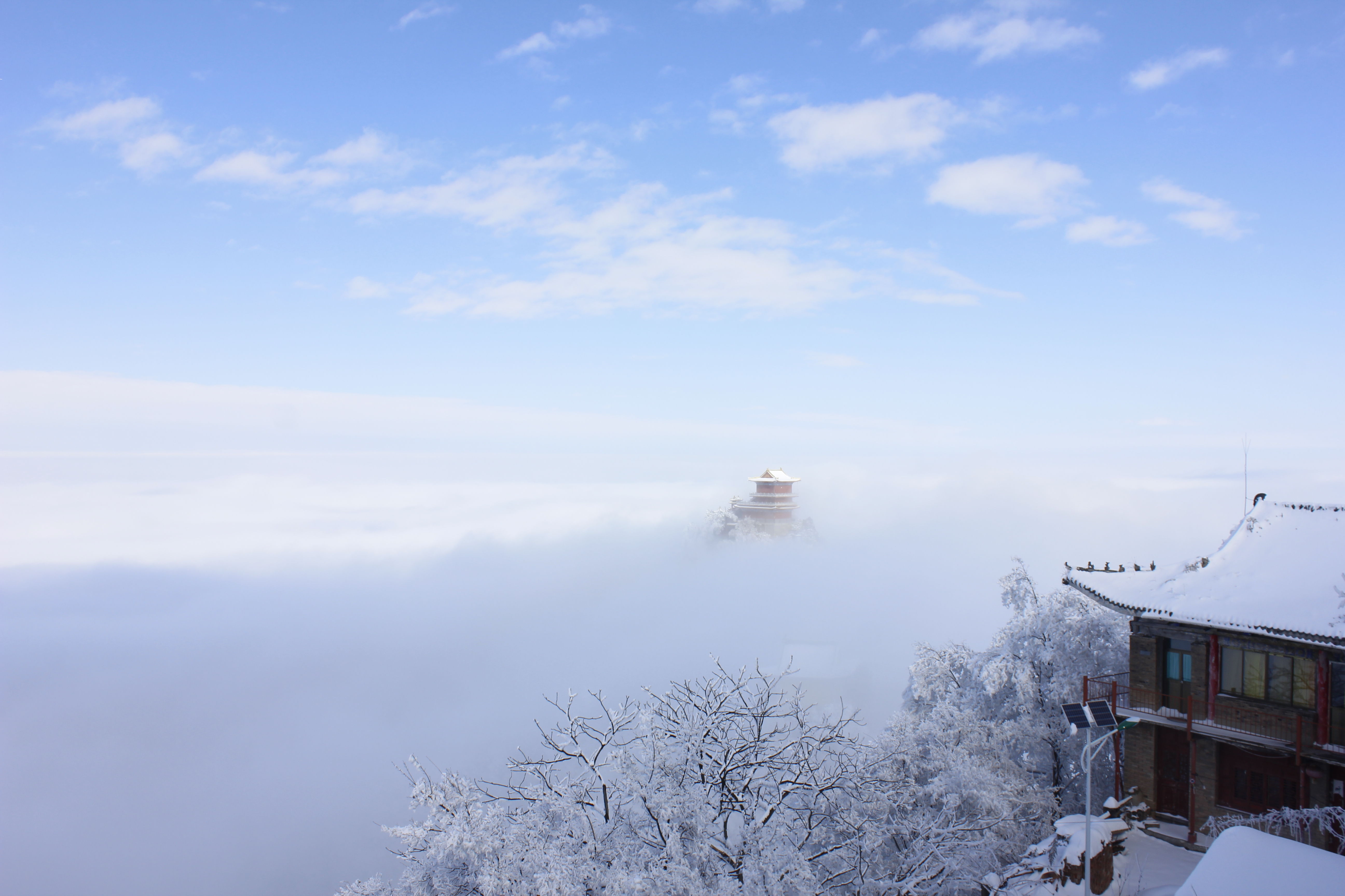 征集|【年末福利征集】雪后南五台幸遇云海